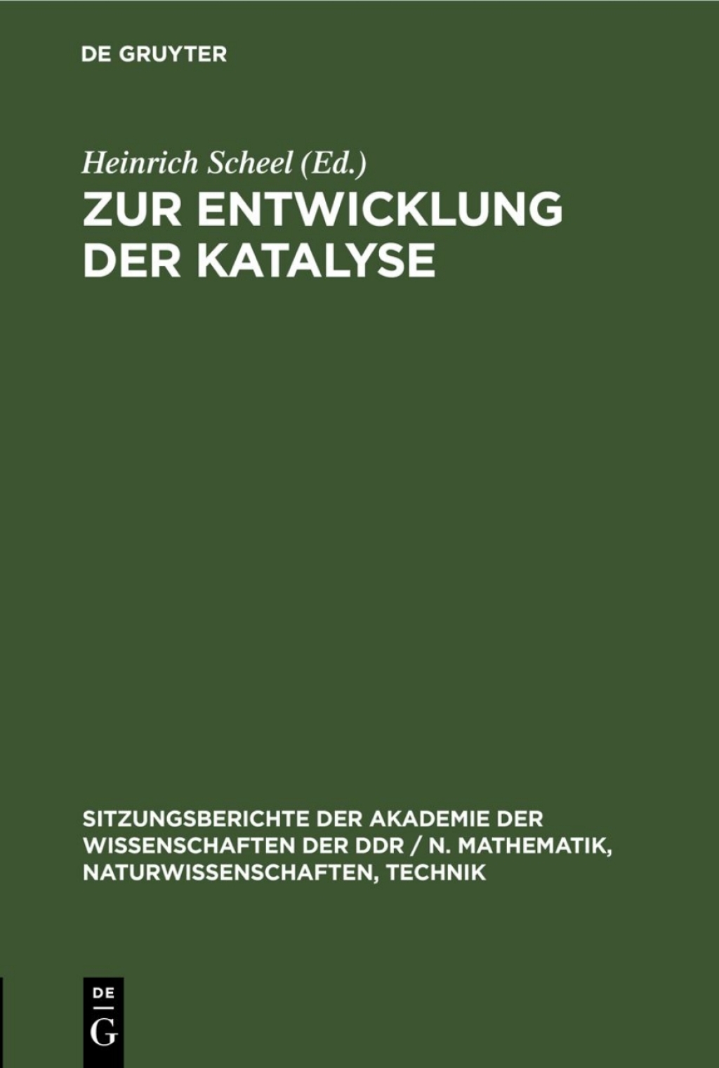 Zur Entwicklung der Katalyse 1st Edition â€“ PDF/EPUB Version Downloadable