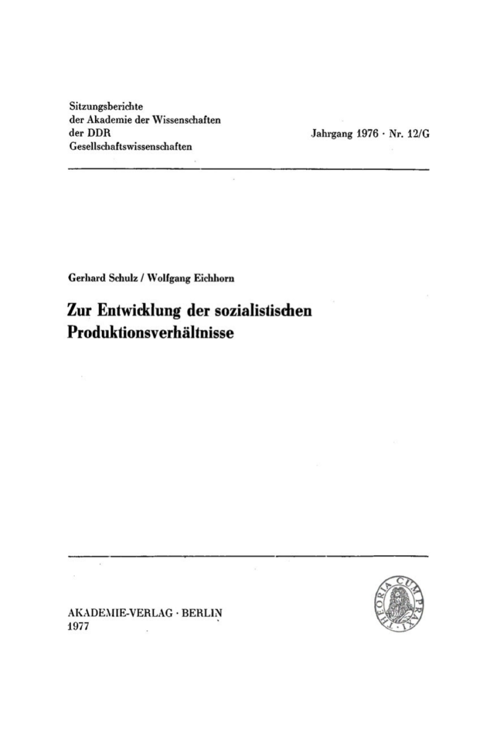 Zur Entwicklung der sozialistischen ProduktionsverhÃ¤ltnisse 1st Edition â€“ PDF/EPUB Version Downloadable