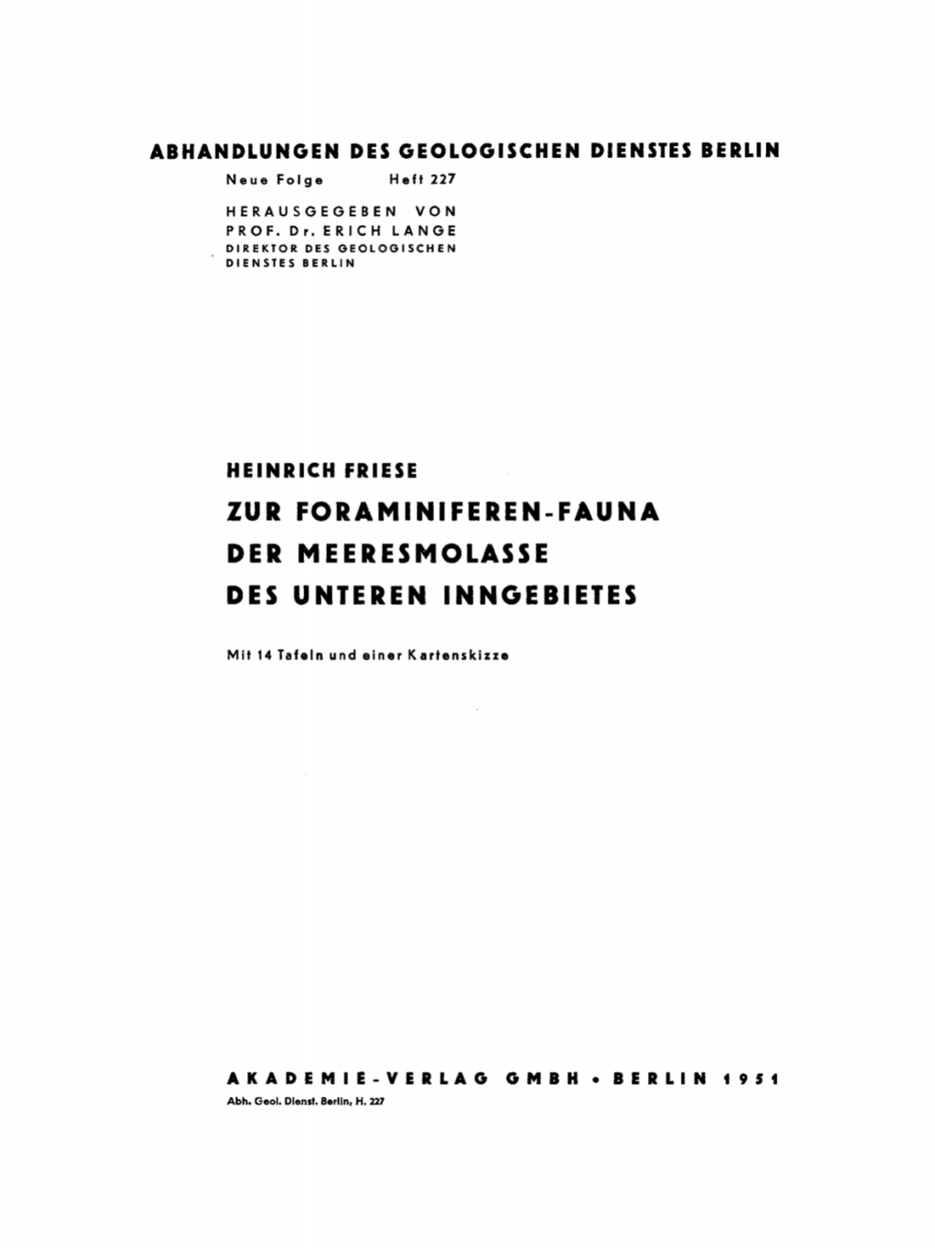Zur Foraminiferen-Fauna der Meeresmolasse des Unteren Inngebietes 1st Edition â€“ PDF/EPUB Version Downloadable