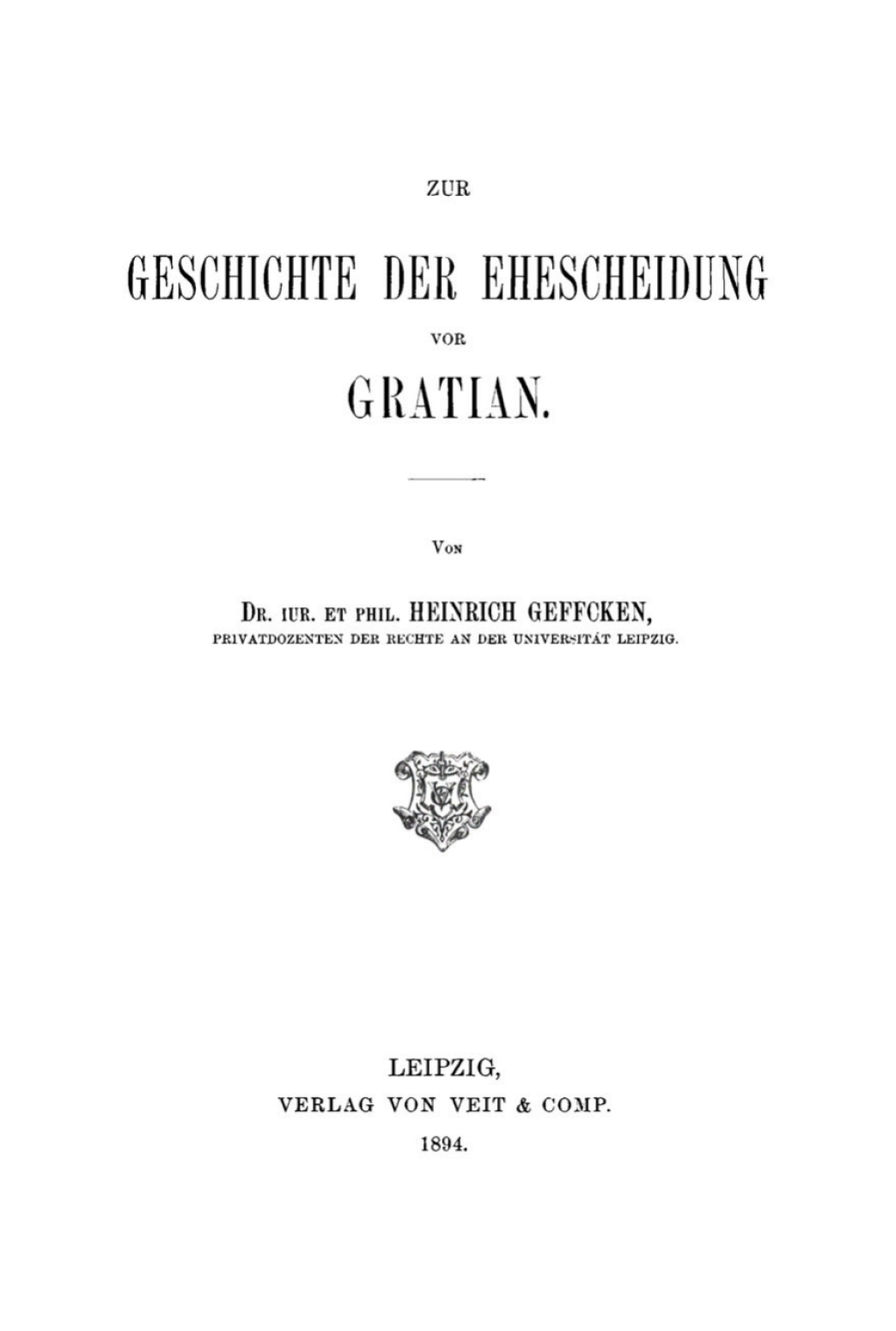 Zur Geschichte der Ehescheidung vor Gratian 1st Edition â€“ PDF/EPUB Version Downloadable