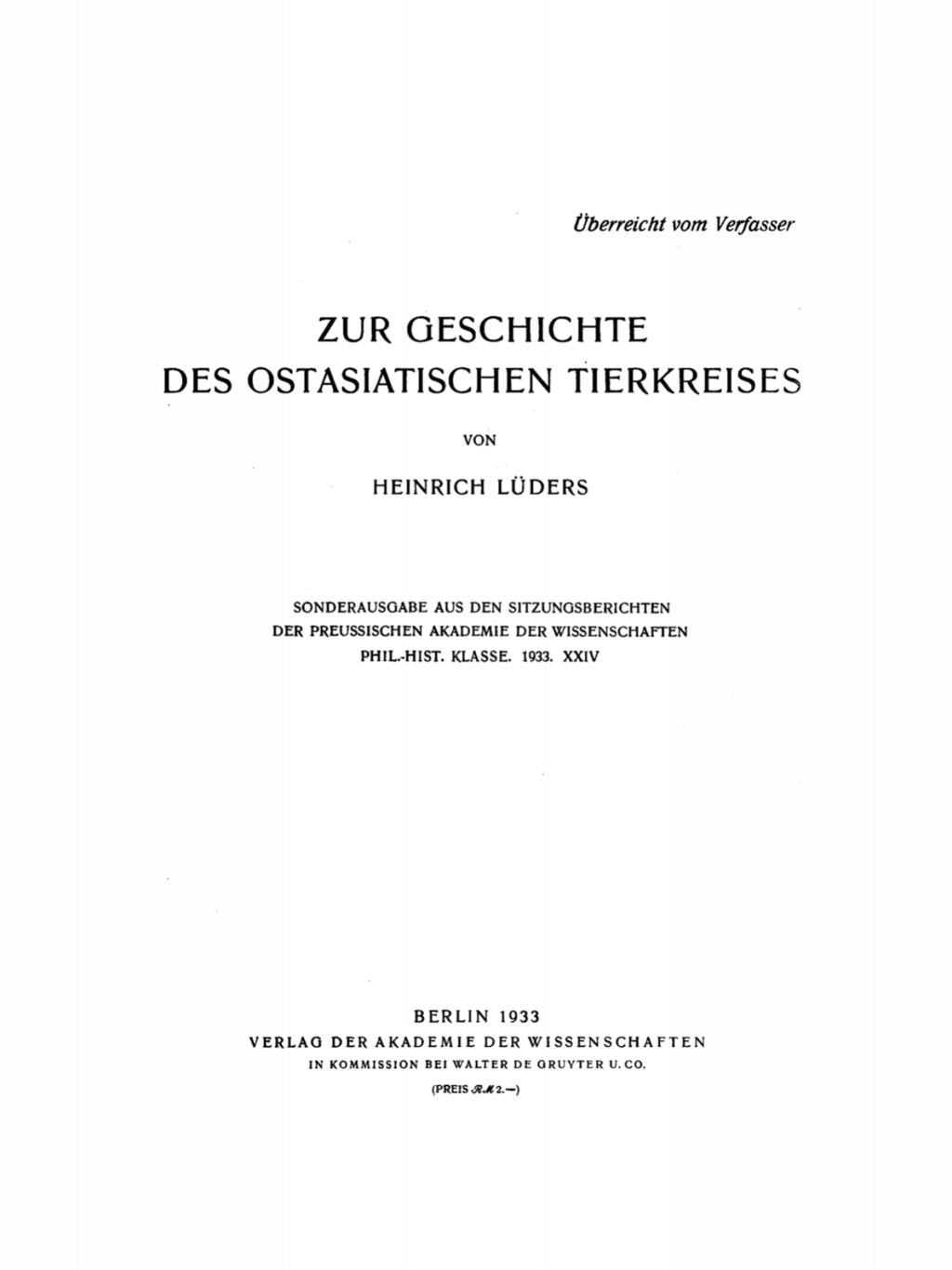 Zur Geschichte des Ostasiatischen Tierkreises 1st Edition â€“ PDF/EPUB Version Downloadable