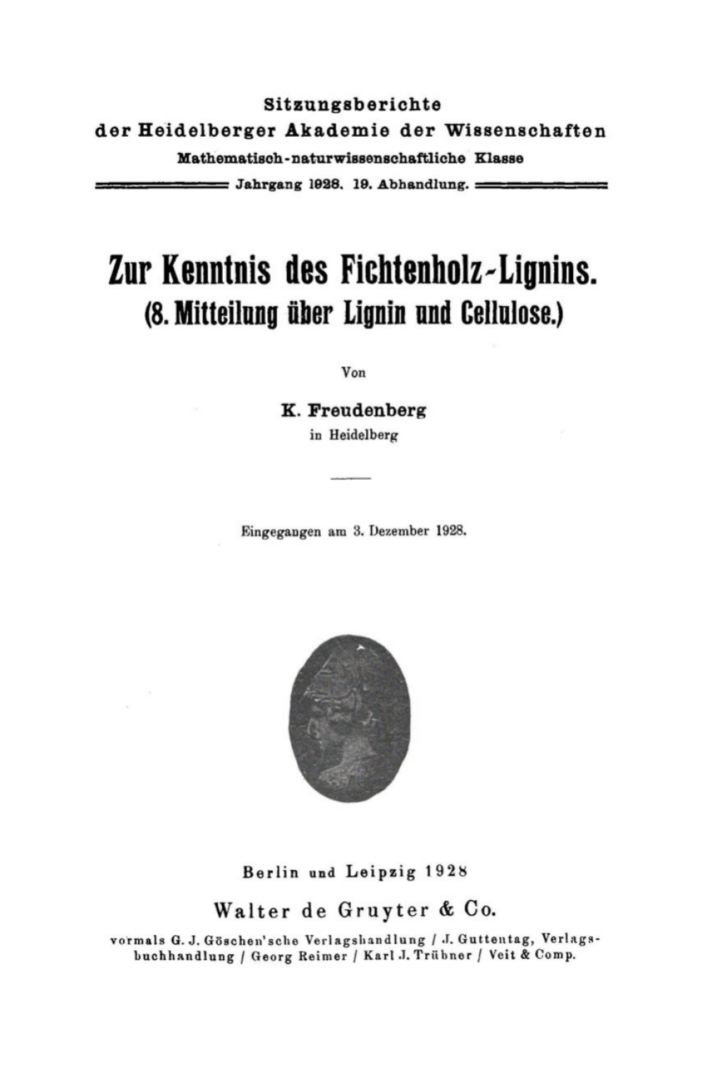 Zur Kenntnis des Fichtenholz-Lignins (8. Mitteilung Ã¼ber Lignin und Cellulose) 1st Edition â€“ PDF/EPUB Version Downloadable