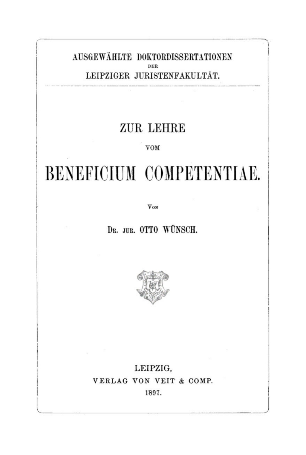 Zur Lehre vom Beneficium Competentiae 1st Edition â€“ PDF/EPUB Version Downloadable