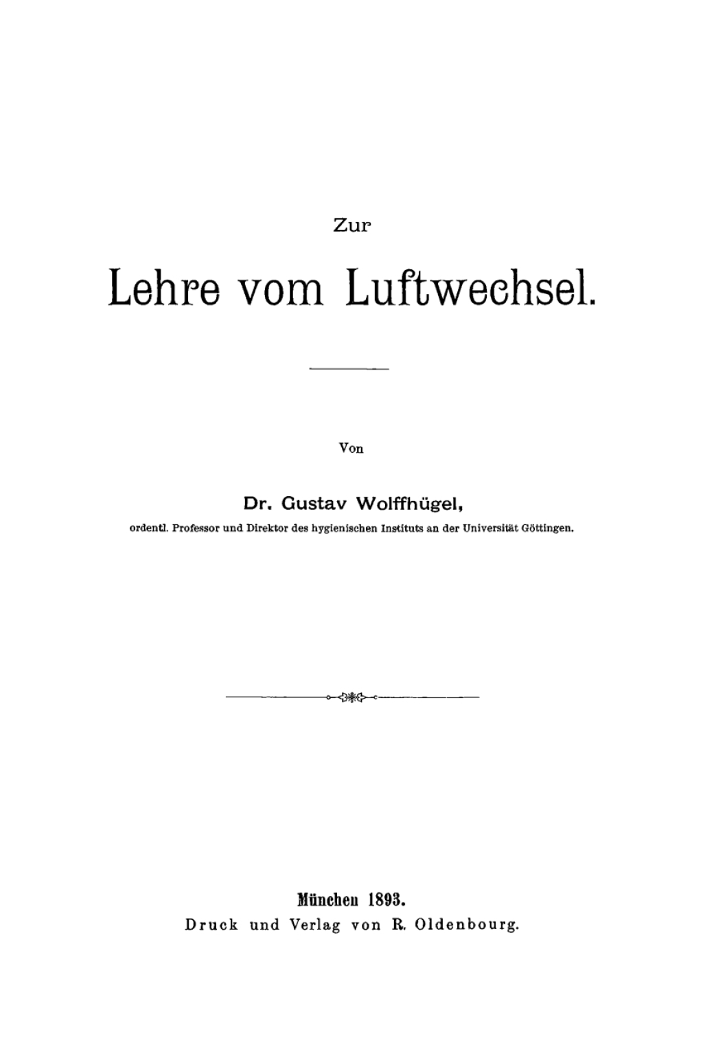 Zur Lehre vom Luftwechsel 1st Edition â€“ PDF/EPUB Version Downloadable