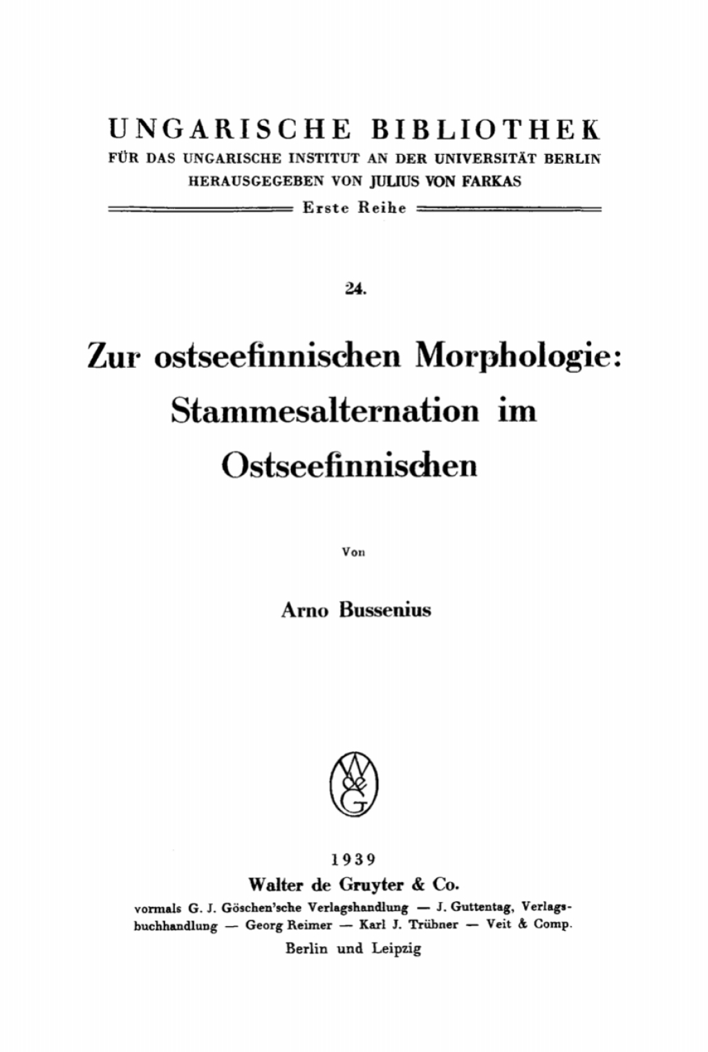 Zur ostseefinnischen Morphologie Stammesalternation im Ostseefinnischen 1st Edition â€“ PDF/EPUB Version Downloadable