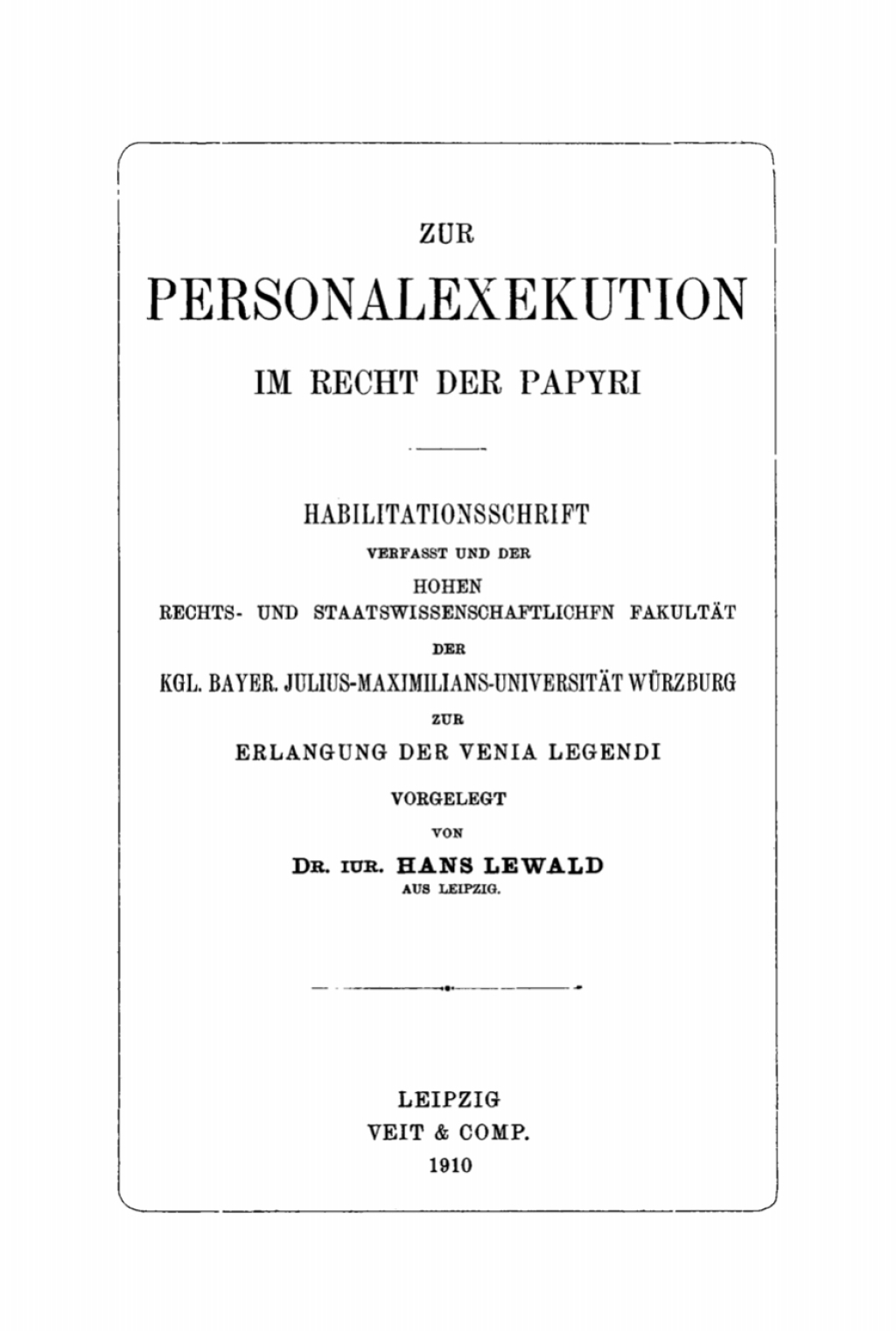Zur Personalexekution im Recht der Papyri 1st Edition â€“ PDF/EPUB Version Downloadable