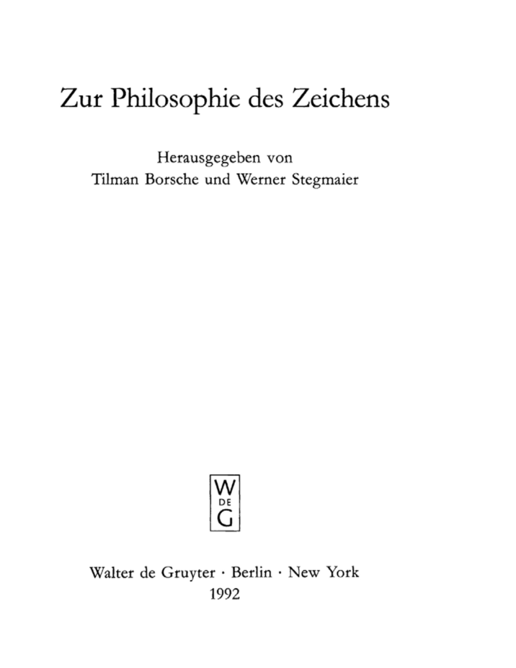 Zur Philosophie des Zeichens 1st Edition â€“ PDF/EPUB Version Downloadable
