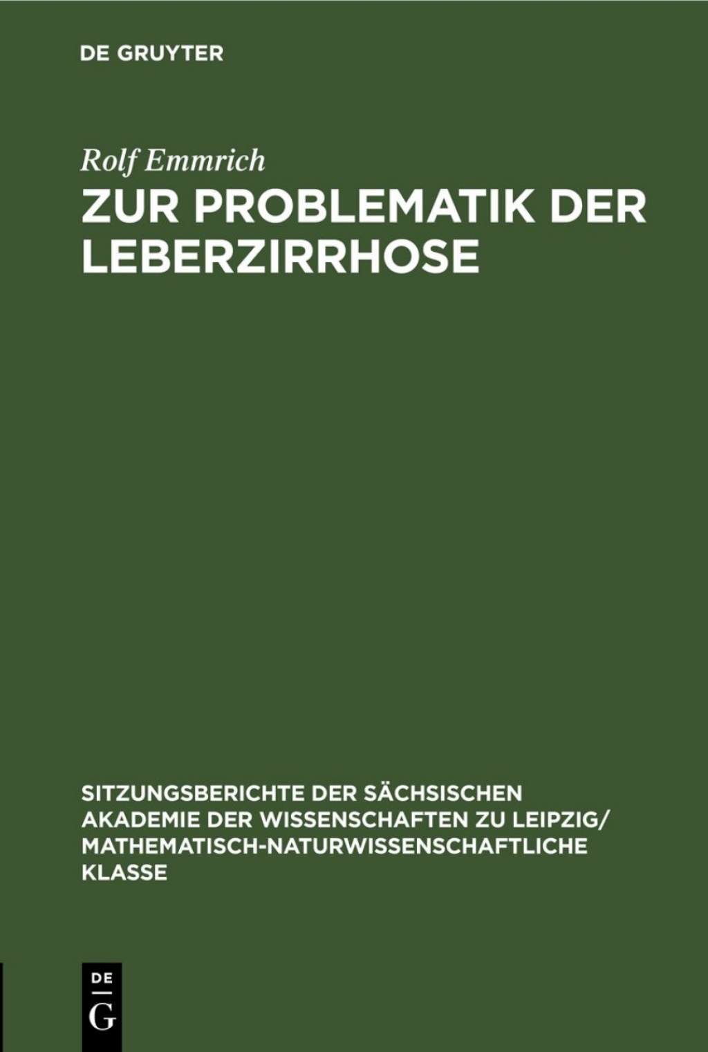 Zur Problematik der Leberzirrhose 1st Edition â€“ PDF/EPUB Version Downloadable