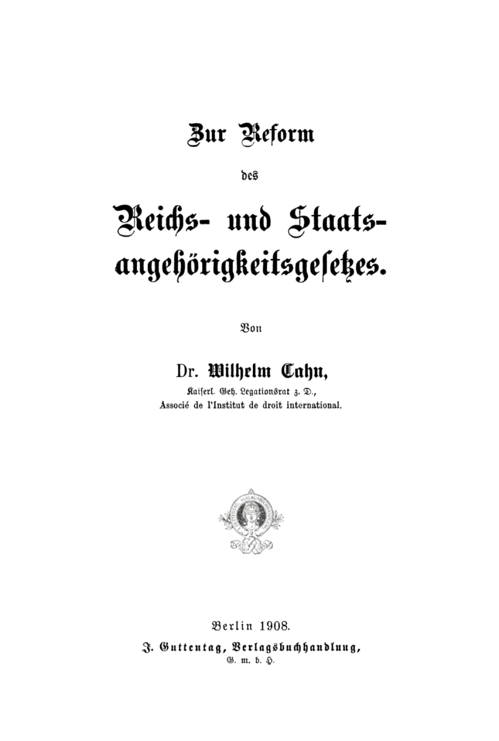 Zur Reform des Reichs- und StaatsangehÃ¶rigkeitsgesetzes 1st Edition â€“ PDF/EPUB Version Downloadable