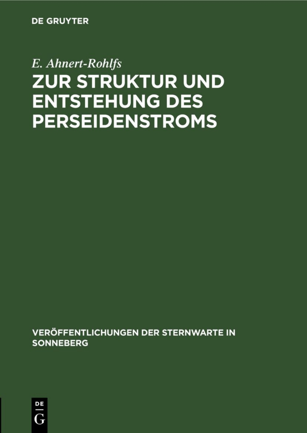 Zur Struktur und Entstehung des Perseidenstroms 1st Edition â€“ PDF/EPUB Version Downloadable
