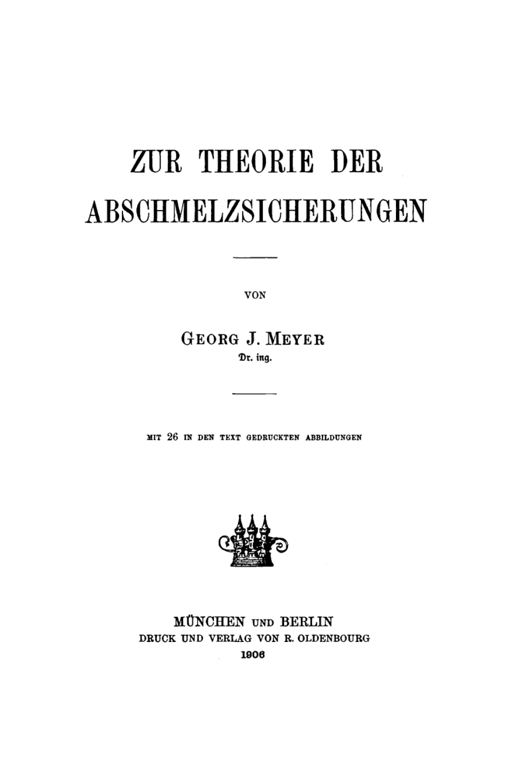 Zur Theorie der Abschmelzsicherungen 1st Edition â€“ PDF/EPUB Version Downloadable
