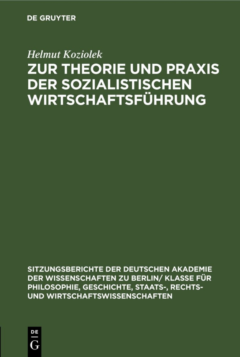 Zur Theorie und Praxis der sozialistischen WirtschaftsfÃ¼hrung 1st Edition â€“ PDF/EPUB Version Downloadable