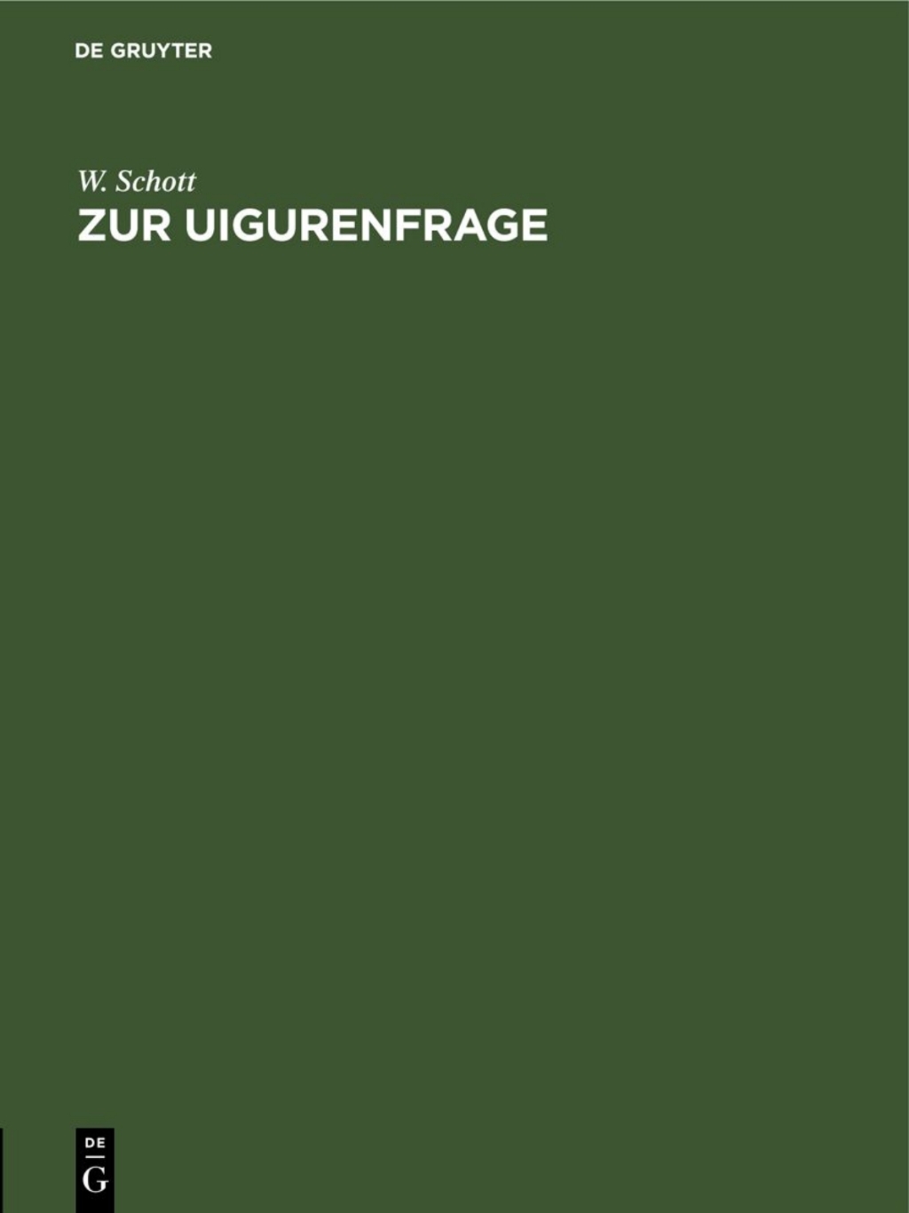 Zur Uigurenfrage 1st Edition â€“ PDF/EPUB Version Downloadable
