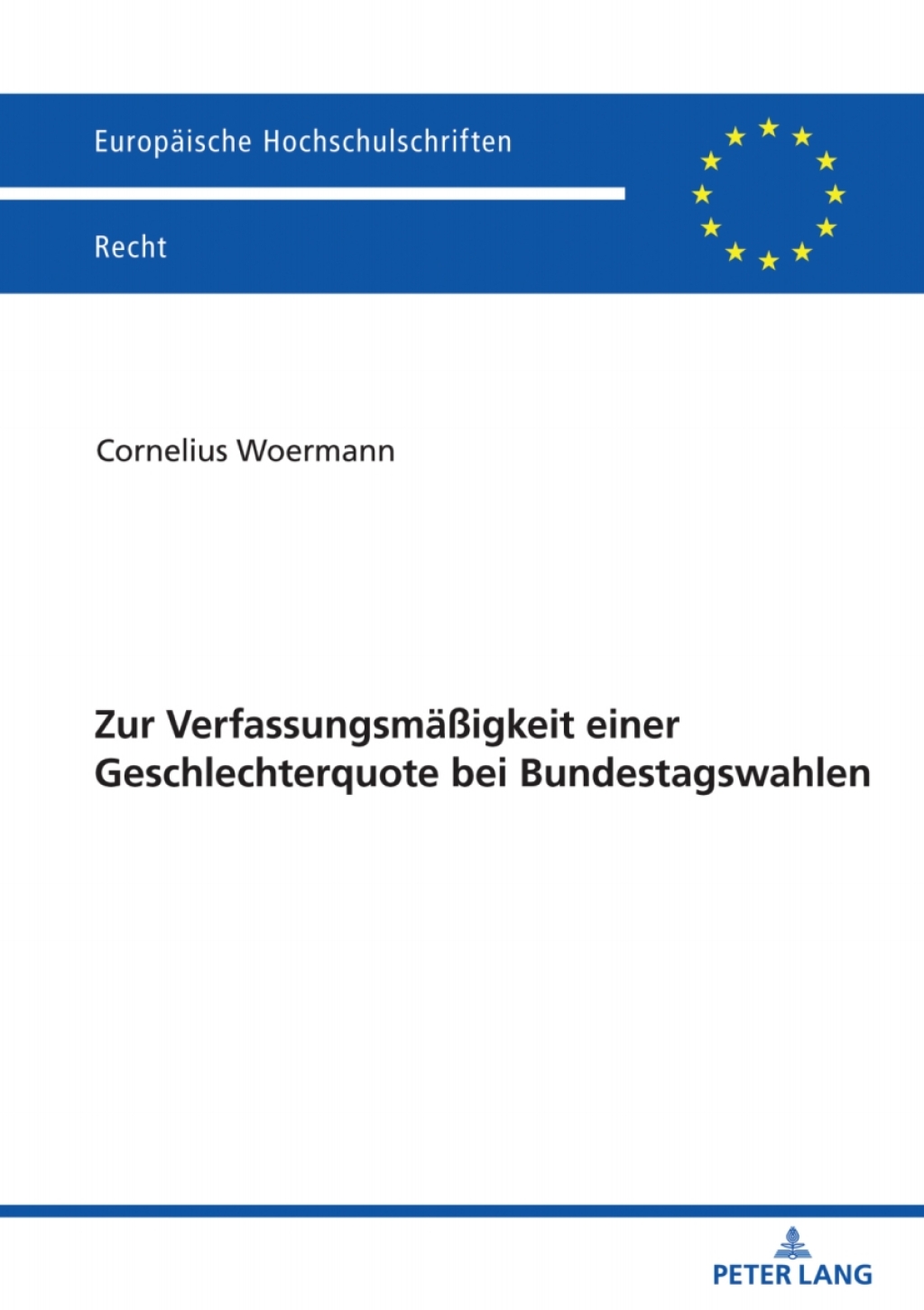 Zur VerfassungsmaeÃŸigkeit einer Geschlechterquote bei Bundestagswahlen 1st Edition â€“ PDF/EPUB Version Downloadable