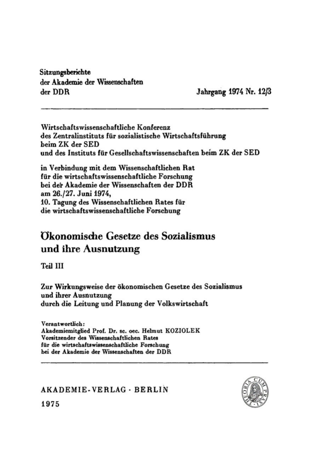 Zur Wirkungsweise der Ã¶konomischen Gesetze des Sozialismus und ihrer Ausnutzung durch die Leitung und Planung der Volkswirtschaft 1st Edition â€“ PDF/EPUB Version Downloadable
