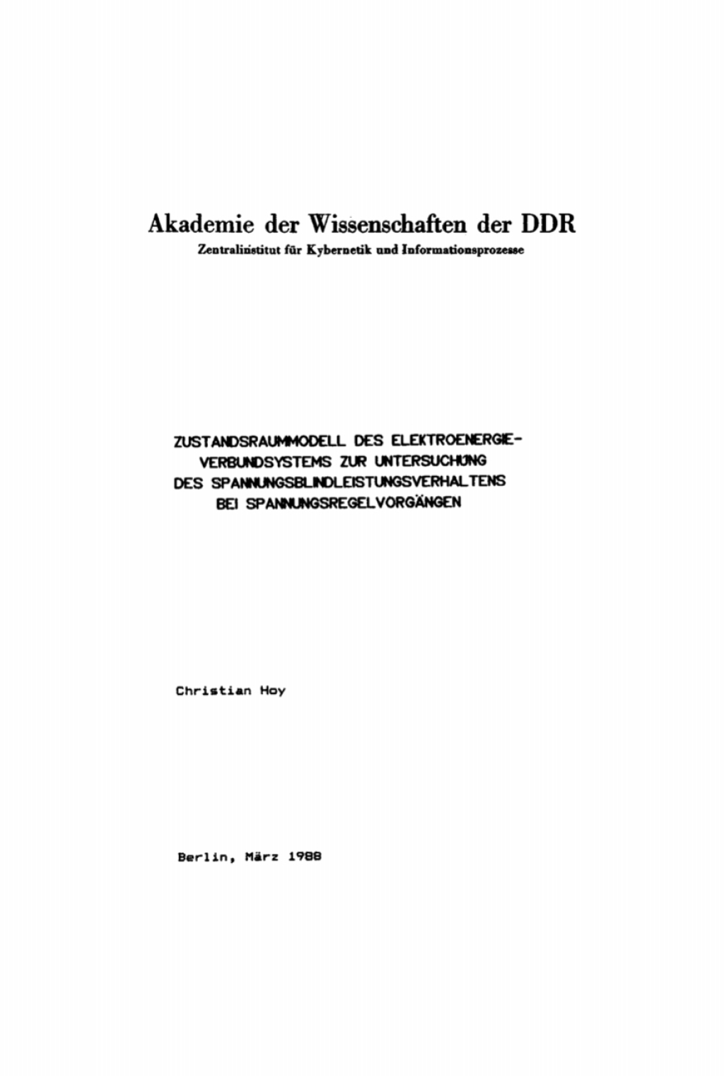 Zustandsraummodell des Elektroenergieverbundsystems zur Untersuchung des Spannungsblindleistungsverhaltens bei SpannungsregelvorgÃ¤ngen 1st Edition â€“ PDF/EPUB Version Downloadable