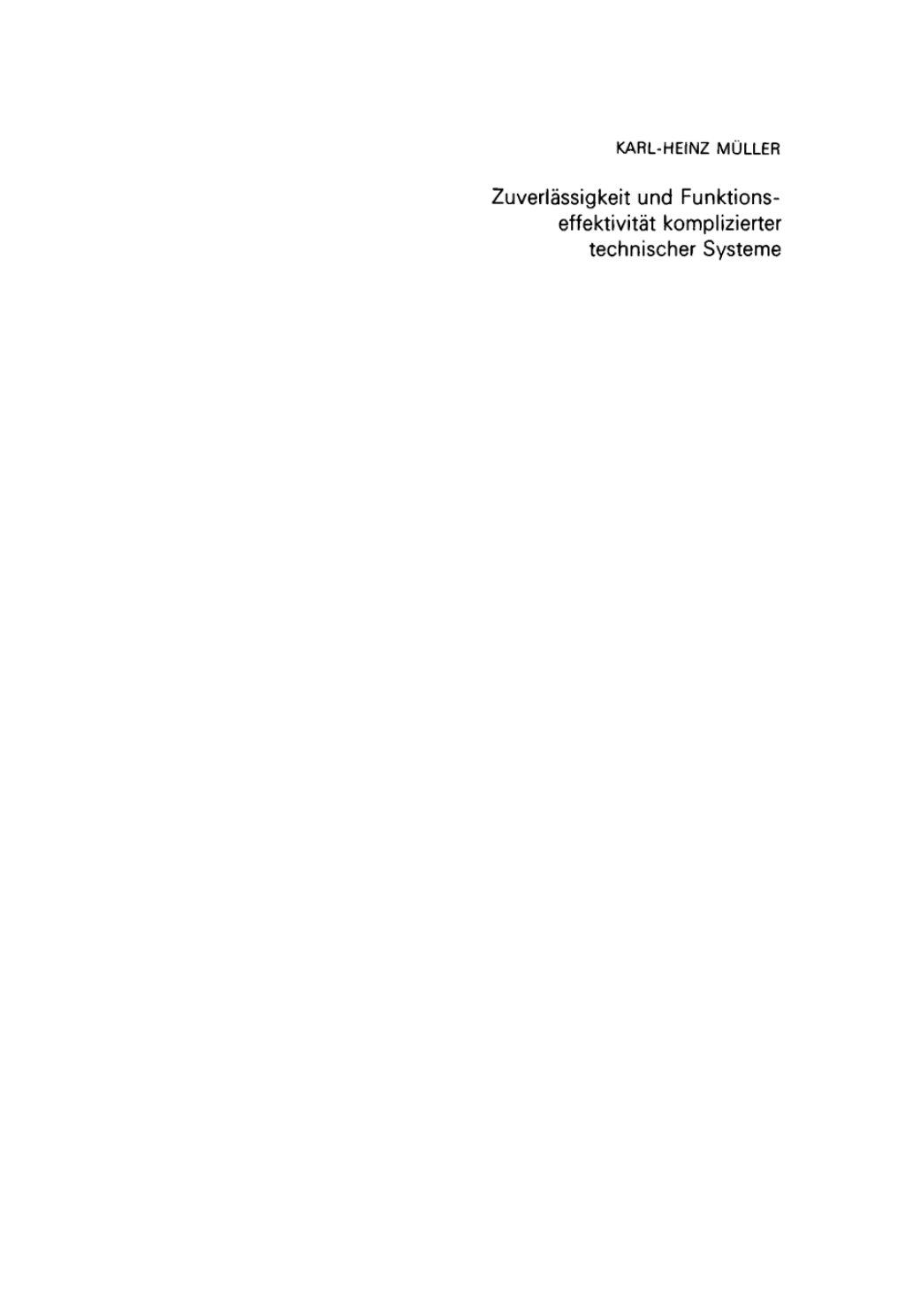 ZuverlÃ¤ssigkeit und FunktionseffektivitÃ¤t komplizierter technischer Systeme 2nd Edition â€“ PDF/EPUB Version Downloadable