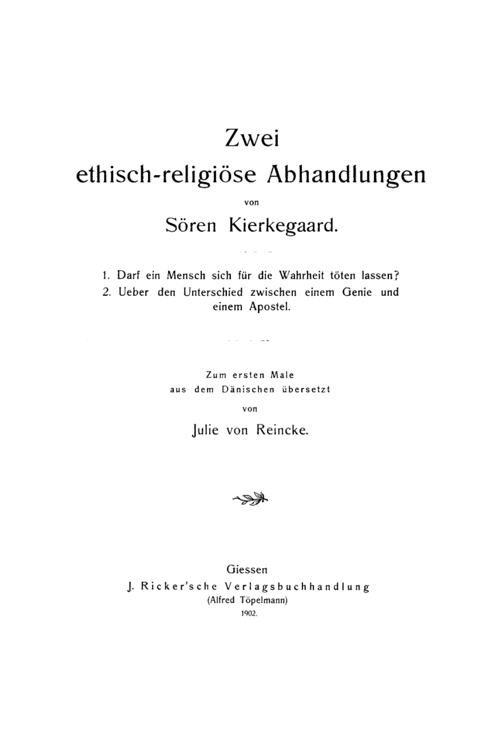 Zwei ethisch-religiÃ¶se Abhandlungen 1st Edition â€“ PDF/EPUB Version Downloadable