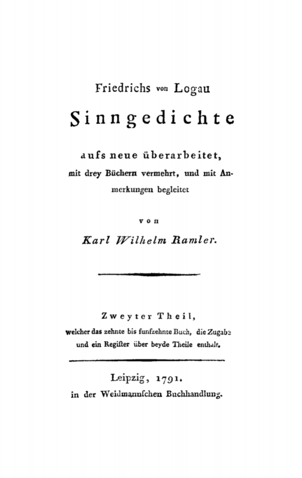 Zweyter Theil, welcher das zehnte bis funfzehnte Buch, die Zugabe und ein Register Ã¼ber beyde Theile enthÃ¤lt 1st Edition â€“ PDF/EPUB Version Downloadable